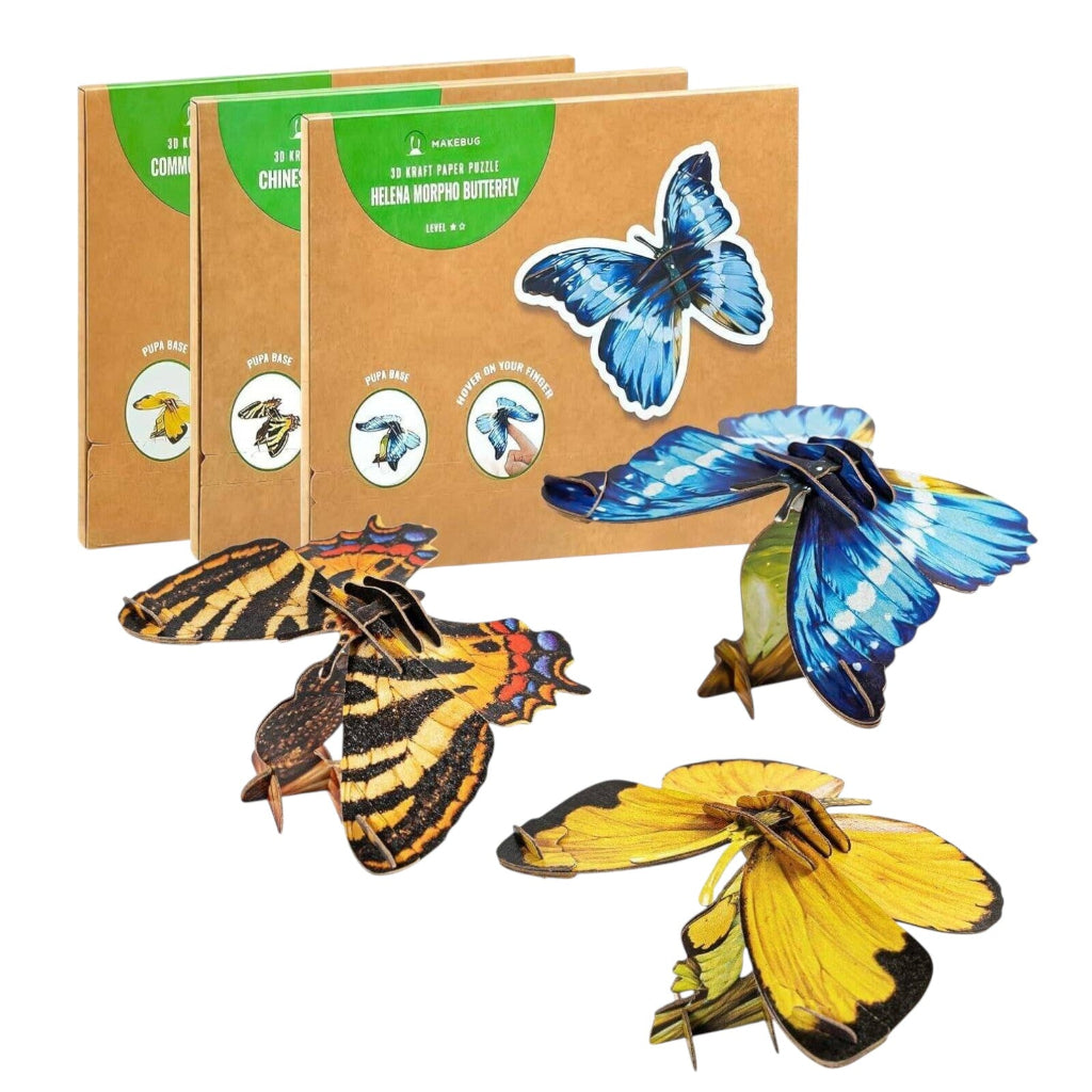 3D Butterfly Puzzle Kids Paper Craft STEM Toy Ages 7+