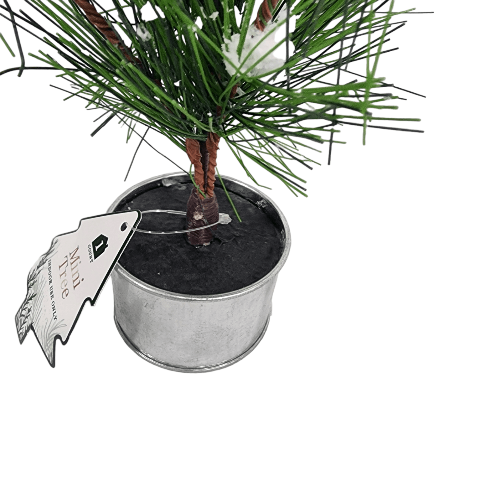 Artificial Potted Pine Tree Flocked 12 Inch (2pk)