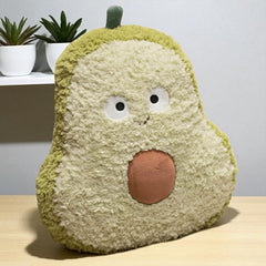 Avocado Plush Fruit Vegetable Hugging Throw Pillow Green Foodie Toy 16 Inch