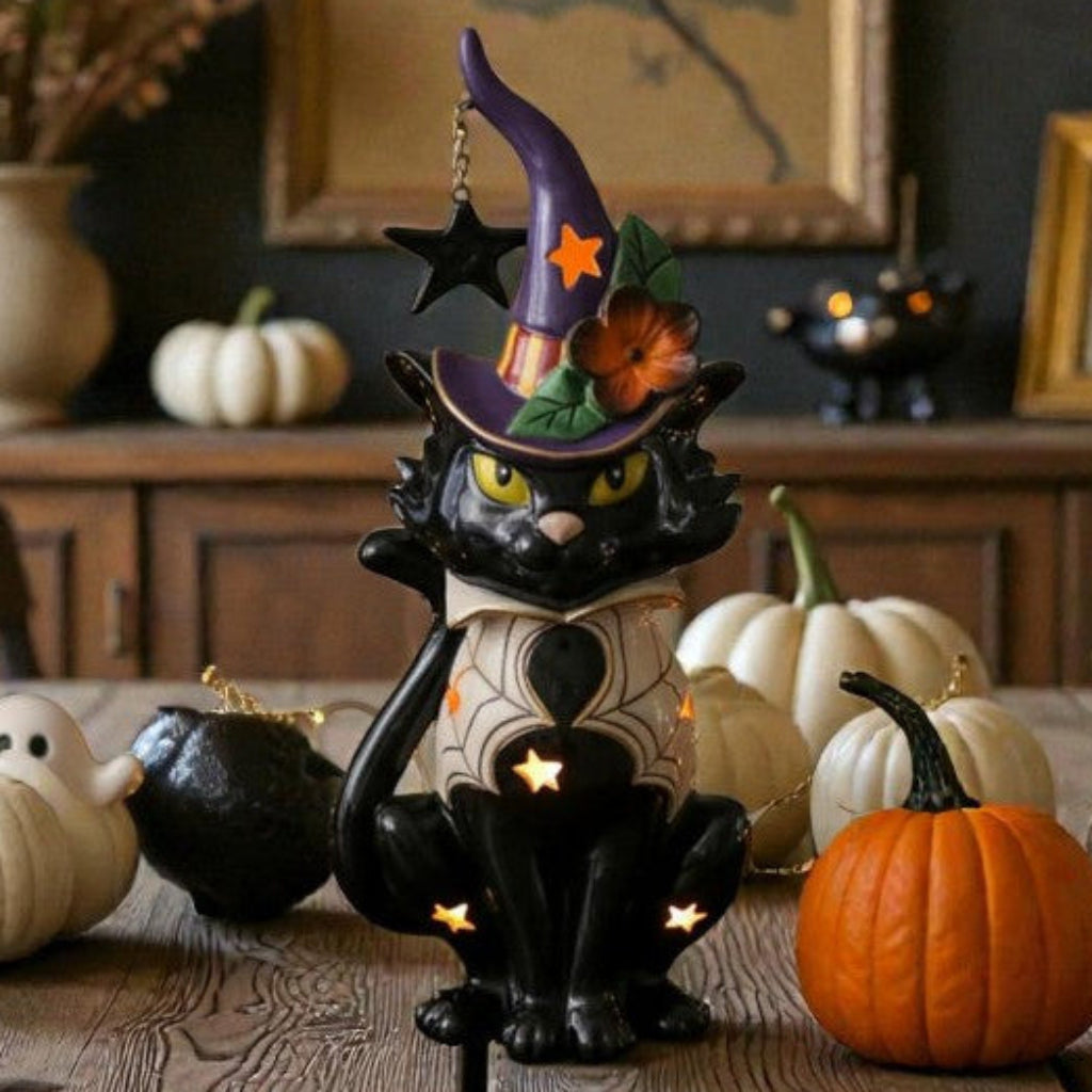 Black Cat Tealight Holder