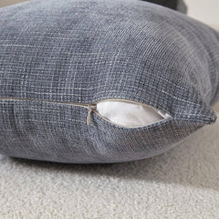 Blue Gray Chenille Urban 18 inch Pillow Covers (2pk or 4pk)