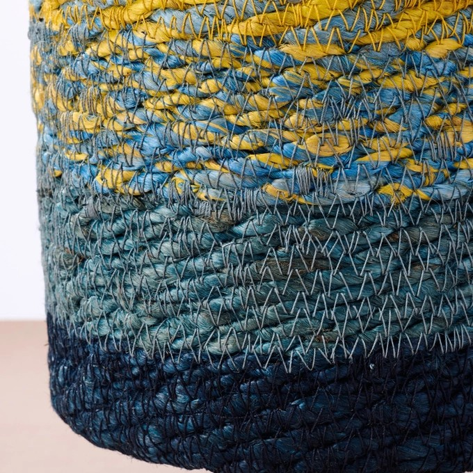 Blue Skies Jute Basket Plant Hanger