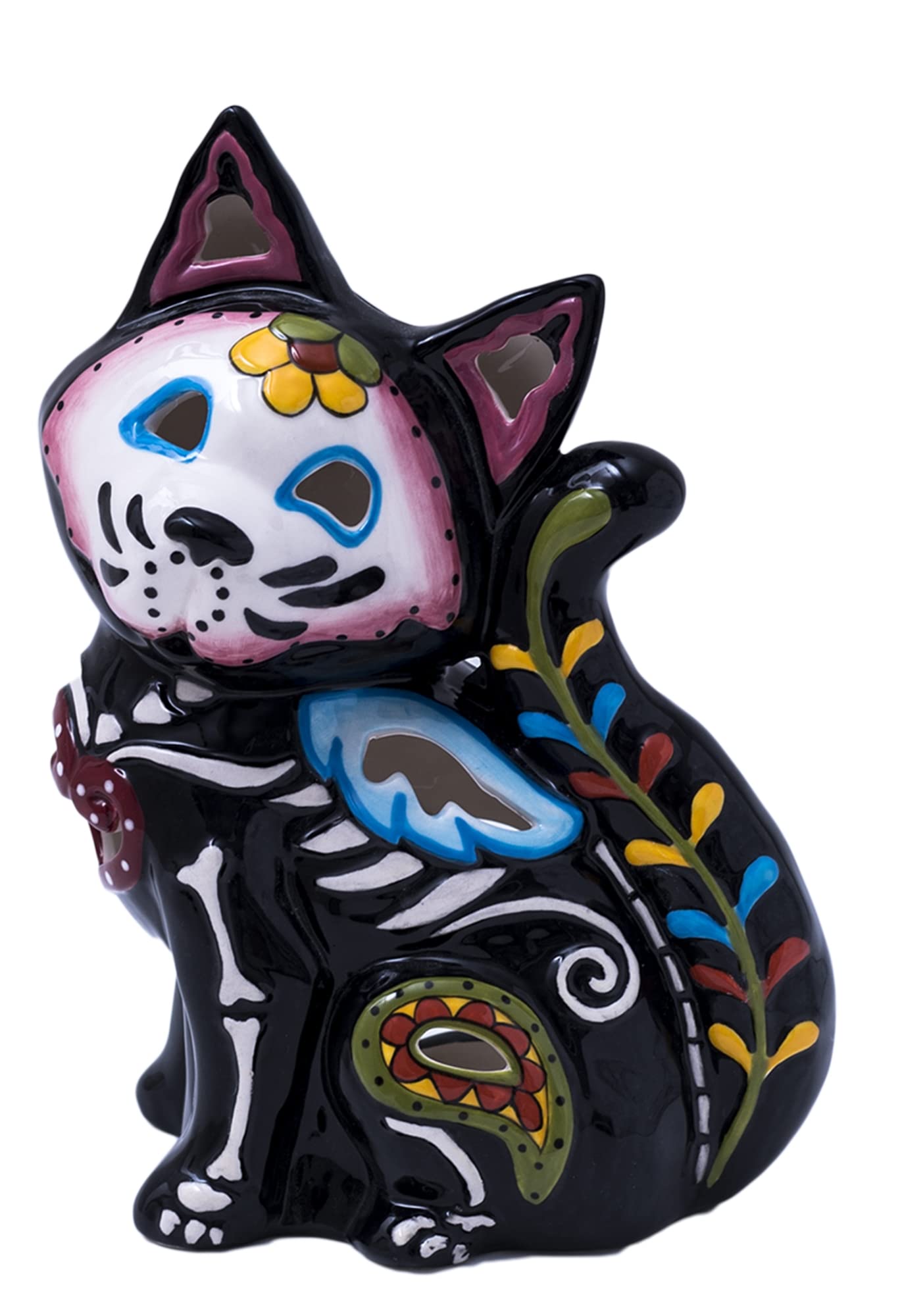 Blue Sky Clayworks Day of The Dead Cat Candle House