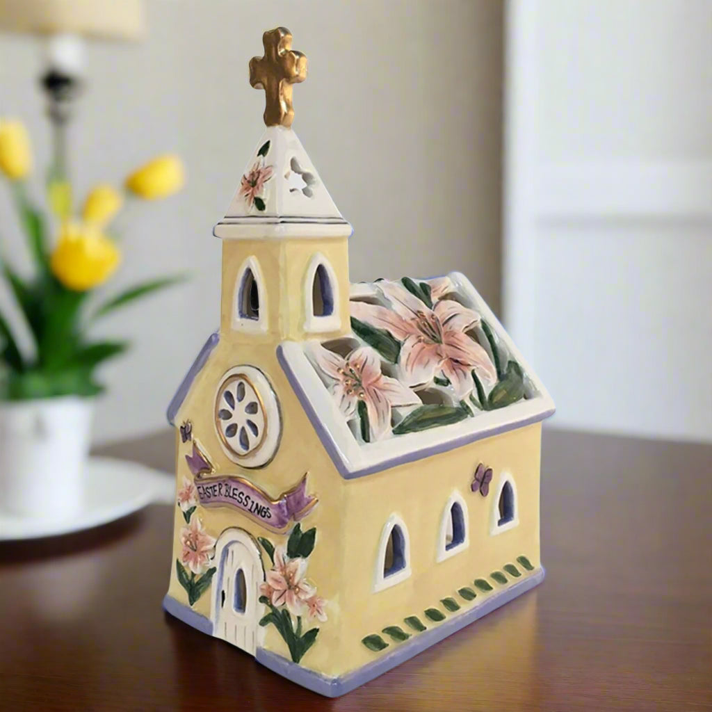 Blue Sky Clayworks Easter Blessings Church Candle House