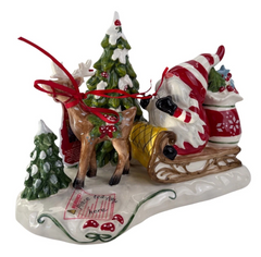 Blue Sky Clayworks Gnomeville Shopping Tealight Holder