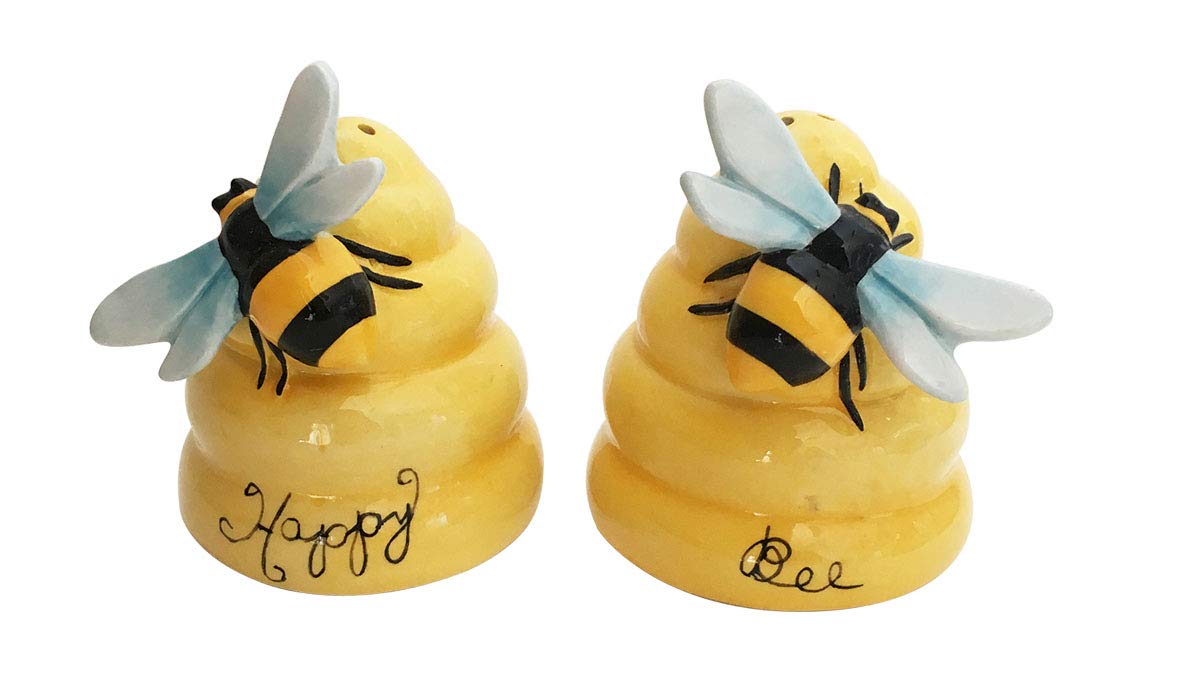 Blue Sky Clayworks Happy Bee Salt & Pepper Shaker Set