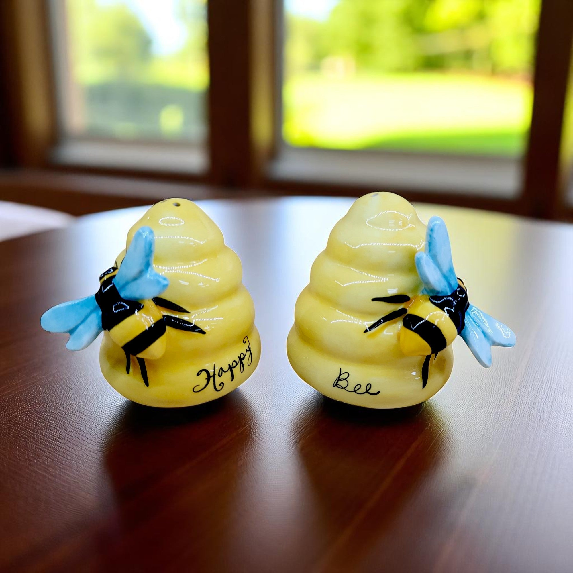 Blue Sky Clayworks Happy Bee Salt & Pepper Shaker Set