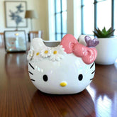 Blue Sky Clayworks Hello Kitty Ceramic Planter Ceramic Figural Head with Daisies