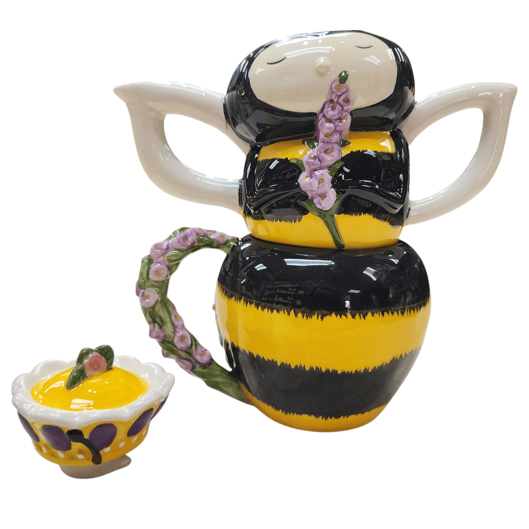 Blue Sky Clayworks Queen Bee Teapot Service for One