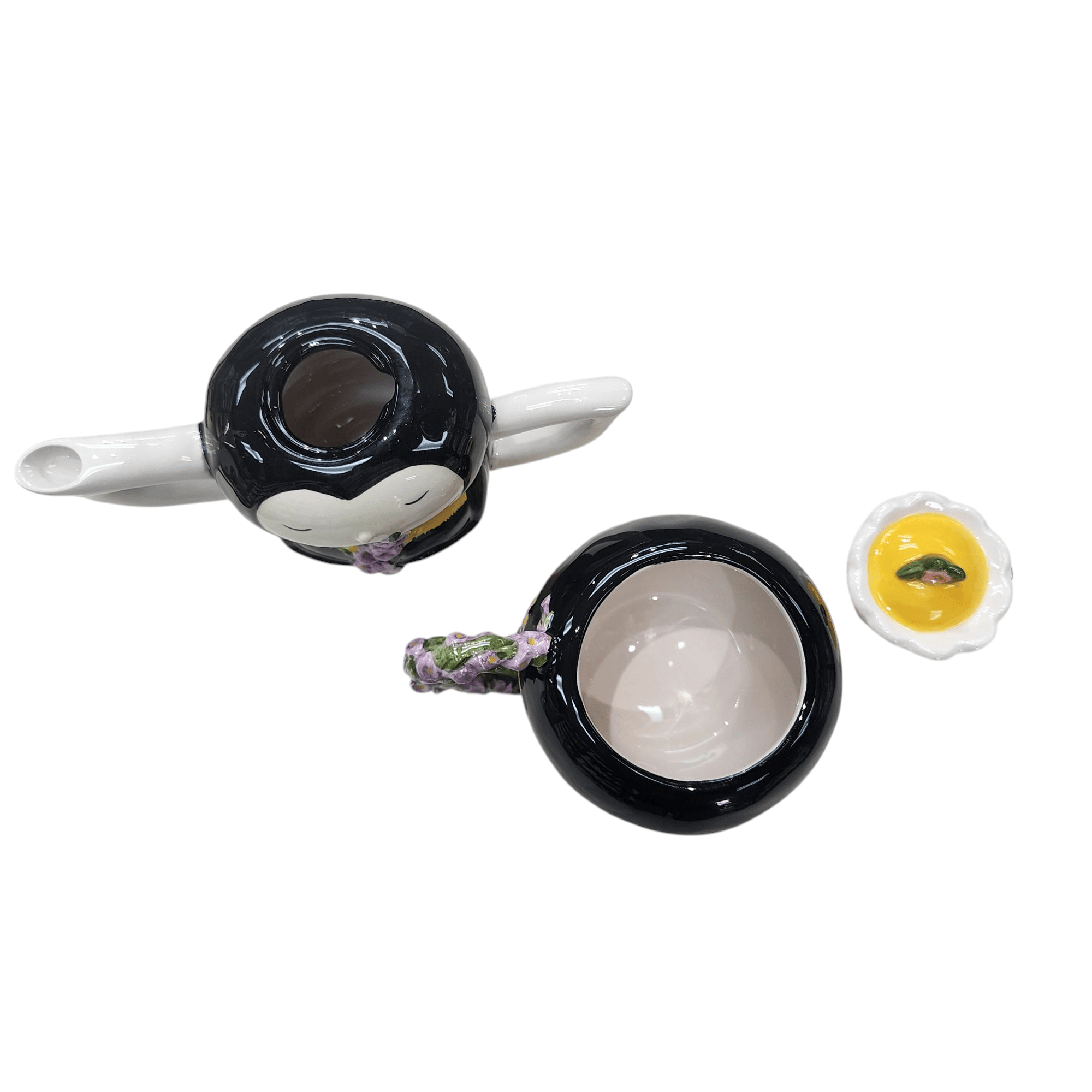 Blue Sky Clayworks Queen Bee Teapot Service for One