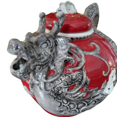 Blue Sky Clayworks Red Dragon Teapot