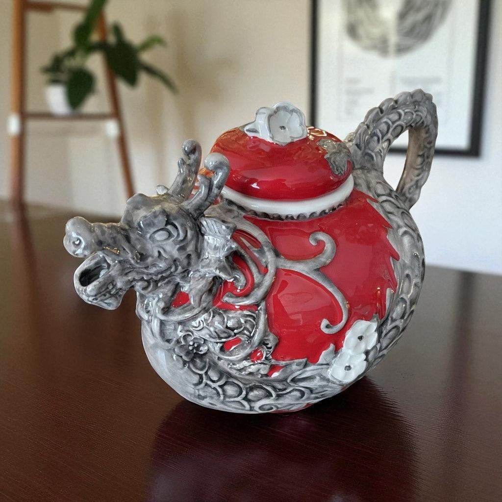 Blue Sky Clayworks Red Dragon Teapot