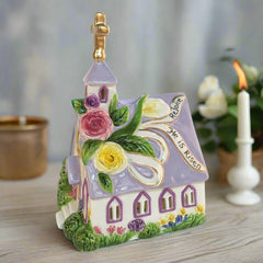 Blue Sky Clayworks Rejoice Church Candle House