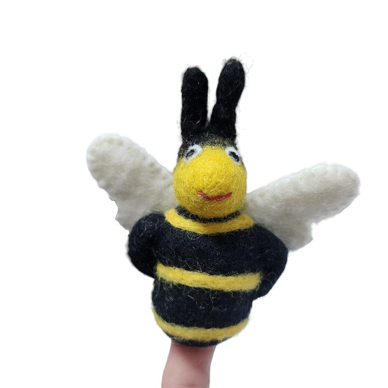 Bumblebee Finger Puppet | Handcrafted Felt Figure