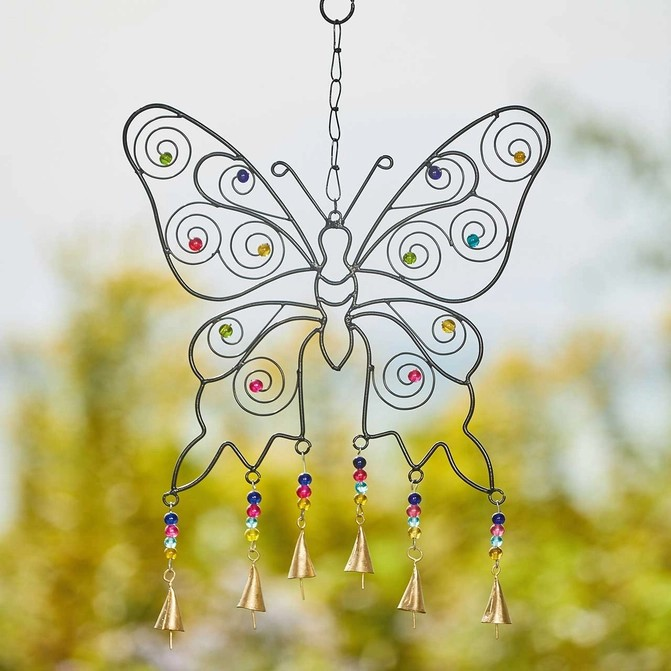 Butterfly Beaded Windchime