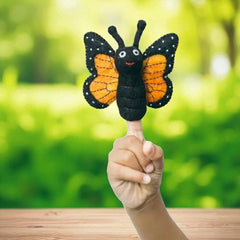 Butterfly Finger Puppet | Handcrafted Felt Figure