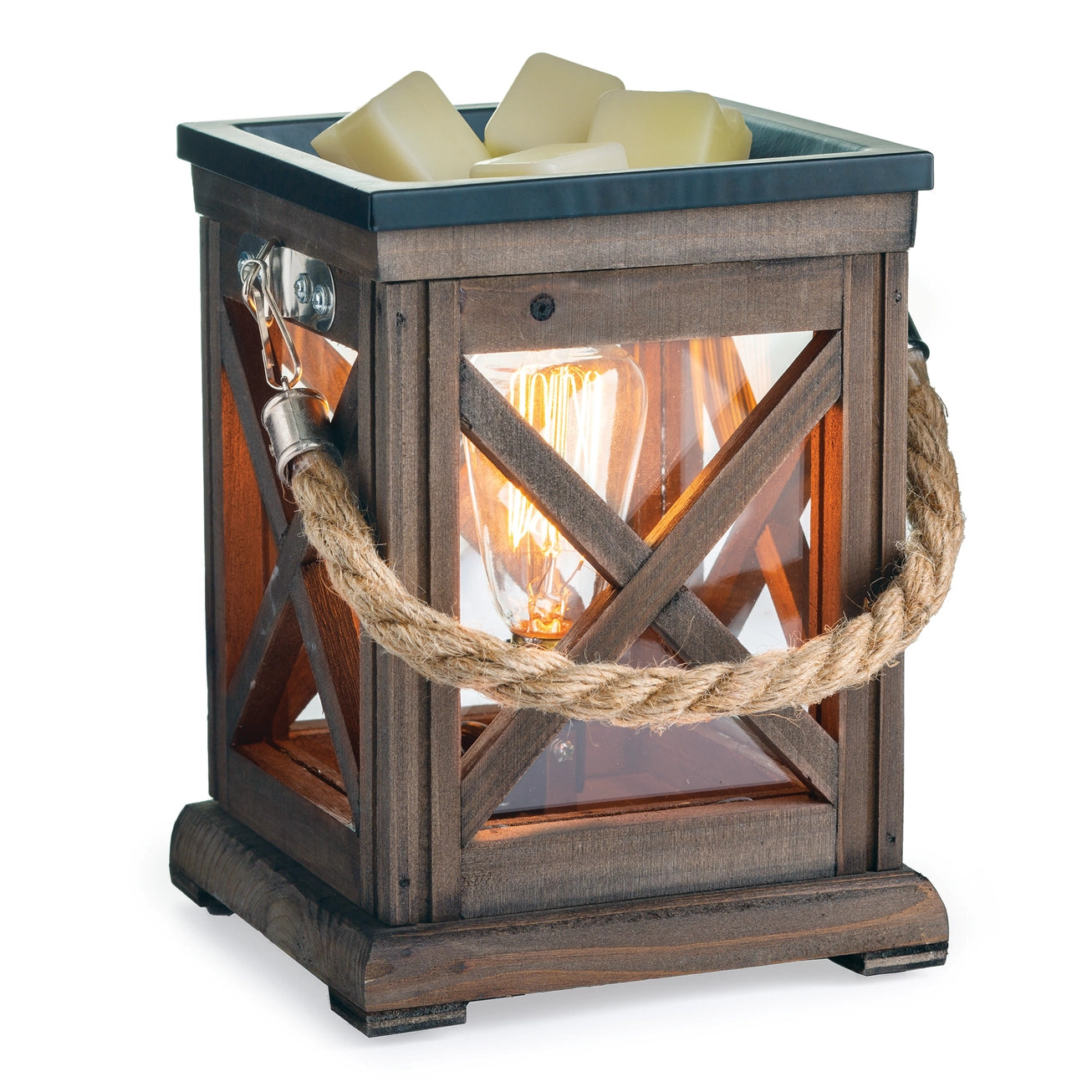 Candle Warmers | Illumination Fragrance Warmer | Walnut & Rope