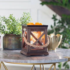 Candle Warmers | Illumination Fragrance Warmer | Walnut & Rope