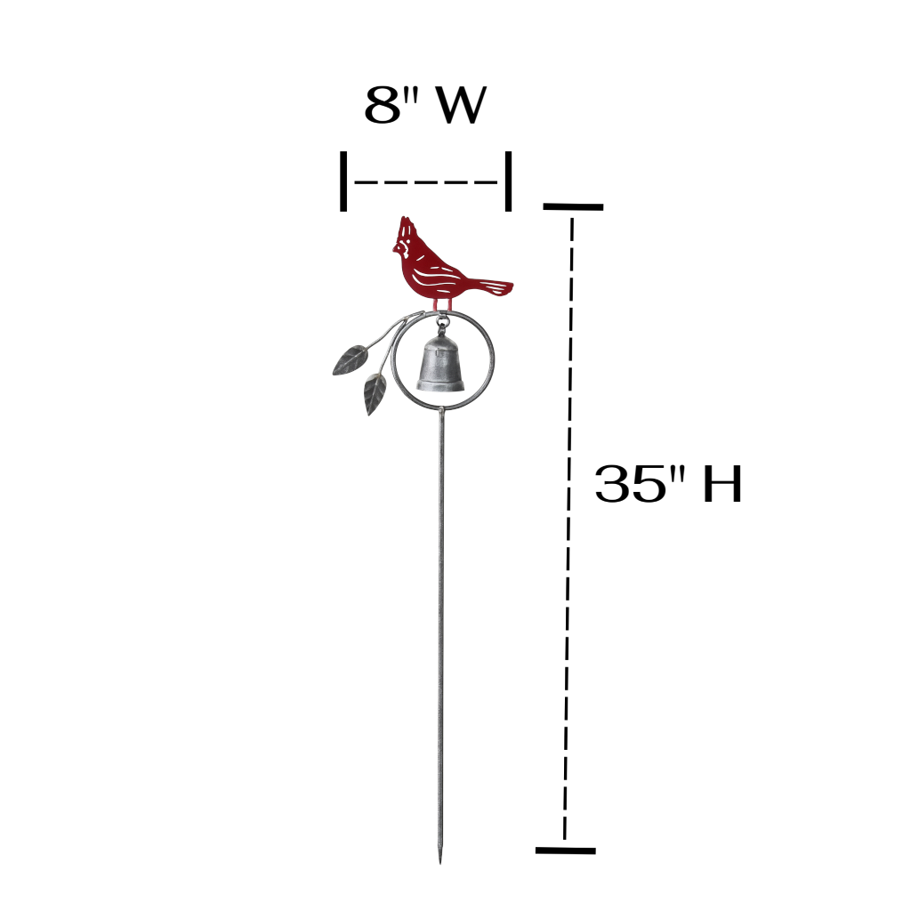 Cardinal Chime Garden Stake