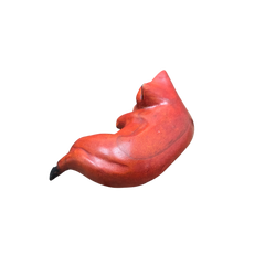 Carved Wood Shelf Sitter | Napping Cat