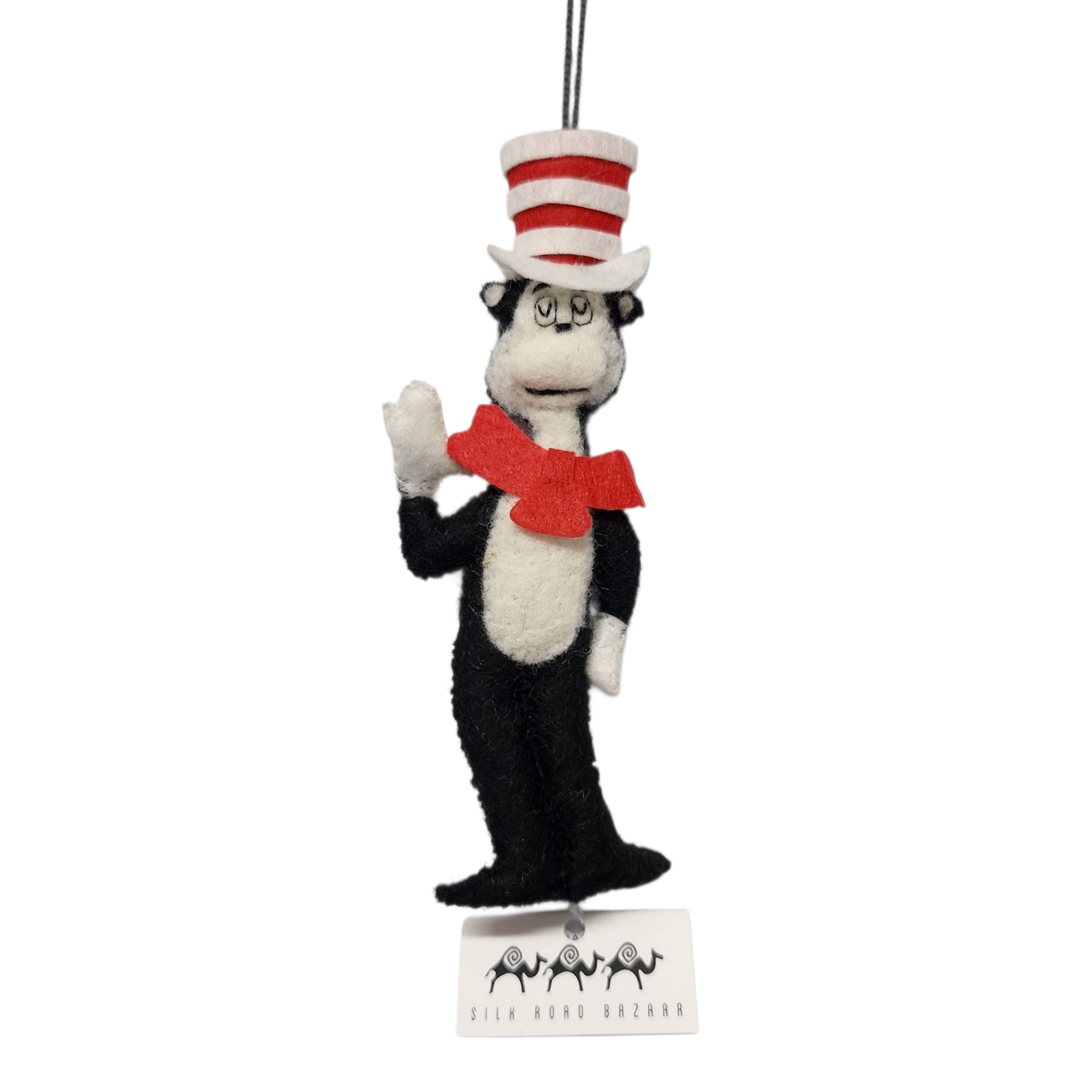 Cat in the Hat Ornament | Handcrafted Felt Hanging Decor