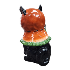 Cat with Pumpkin Head Hat