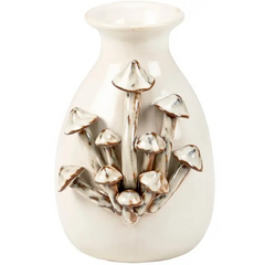 Ceramic Applied Mushroom Vase