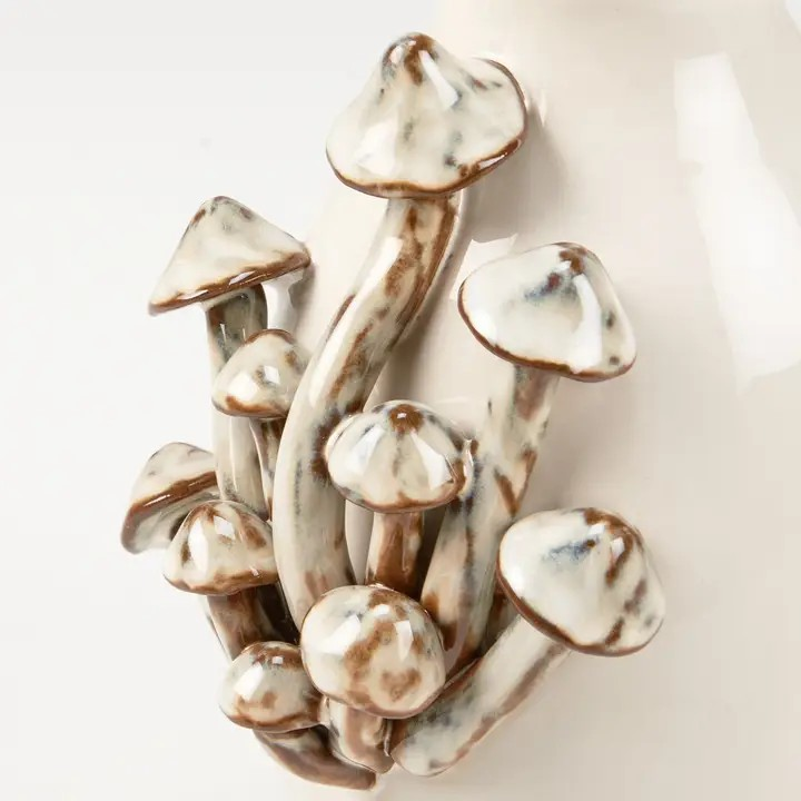 Ceramic Applied Mushroom Vase