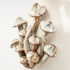 Ceramic Applied Mushroom Vase