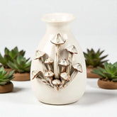 Ceramic Applied Mushroom Vase