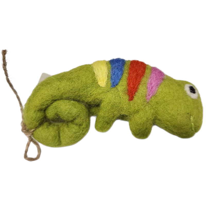 Chameleon Finger Puppet | Handcrafted Felt Figure