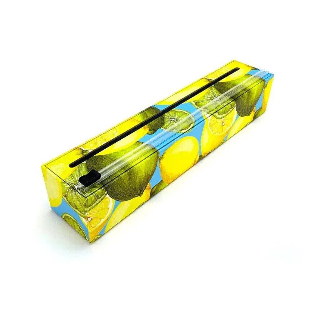ChicWrap Refillable Plastic Wrap Dispenser for Kitchen with One Roll Included