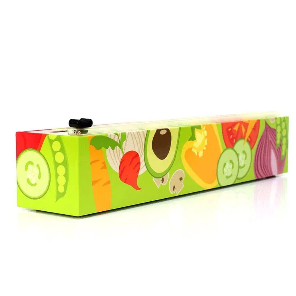 ChicWrap Refillable Plastic Wrap Dispenser for Kitchen with One Roll Included