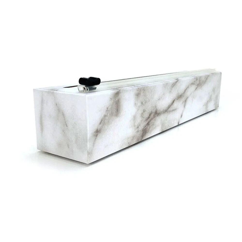 ChicWrap Refillable Plastic Wrap Dispenser for Kitchen with One Roll Included