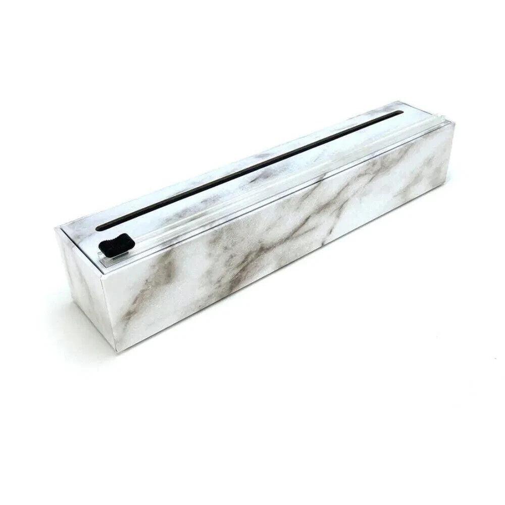 ChicWrap Refillable Plastic Wrap Dispenser for Kitchen with One Roll Included