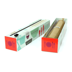 ChicWrap Refillable Plastic Wrap Dispenser for Kitchen with One Roll Included