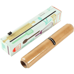 ChicWrap Refillable Plastic Wrap Dispenser for Kitchen with One Roll Included