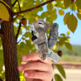Chipmunk Finger Puppet | Handcrafted Felt Figure