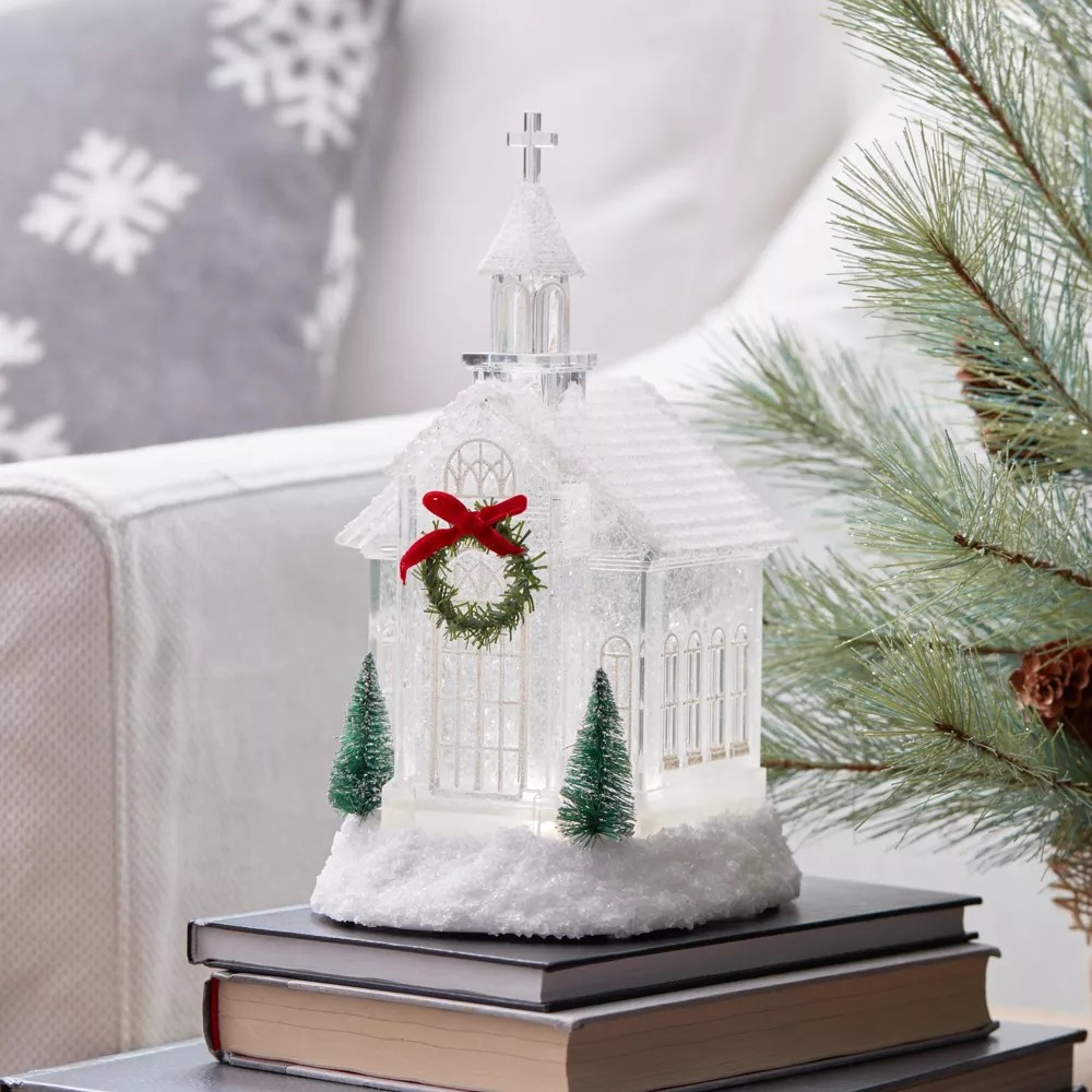 Christmas LED Church Snow Globe