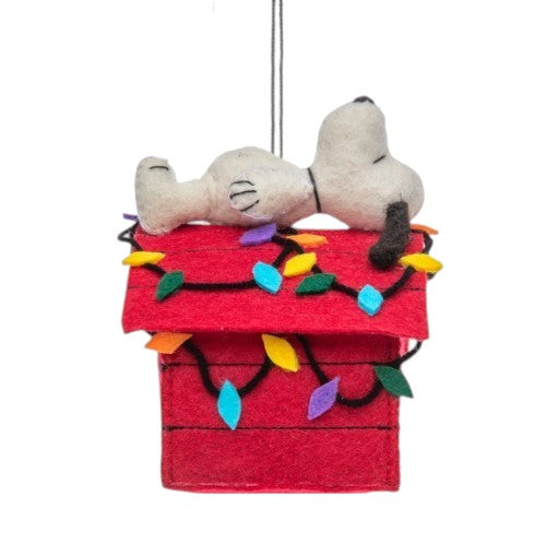 Christmas Snoopy Ornament | Handcrafted Felt Hanging Decor