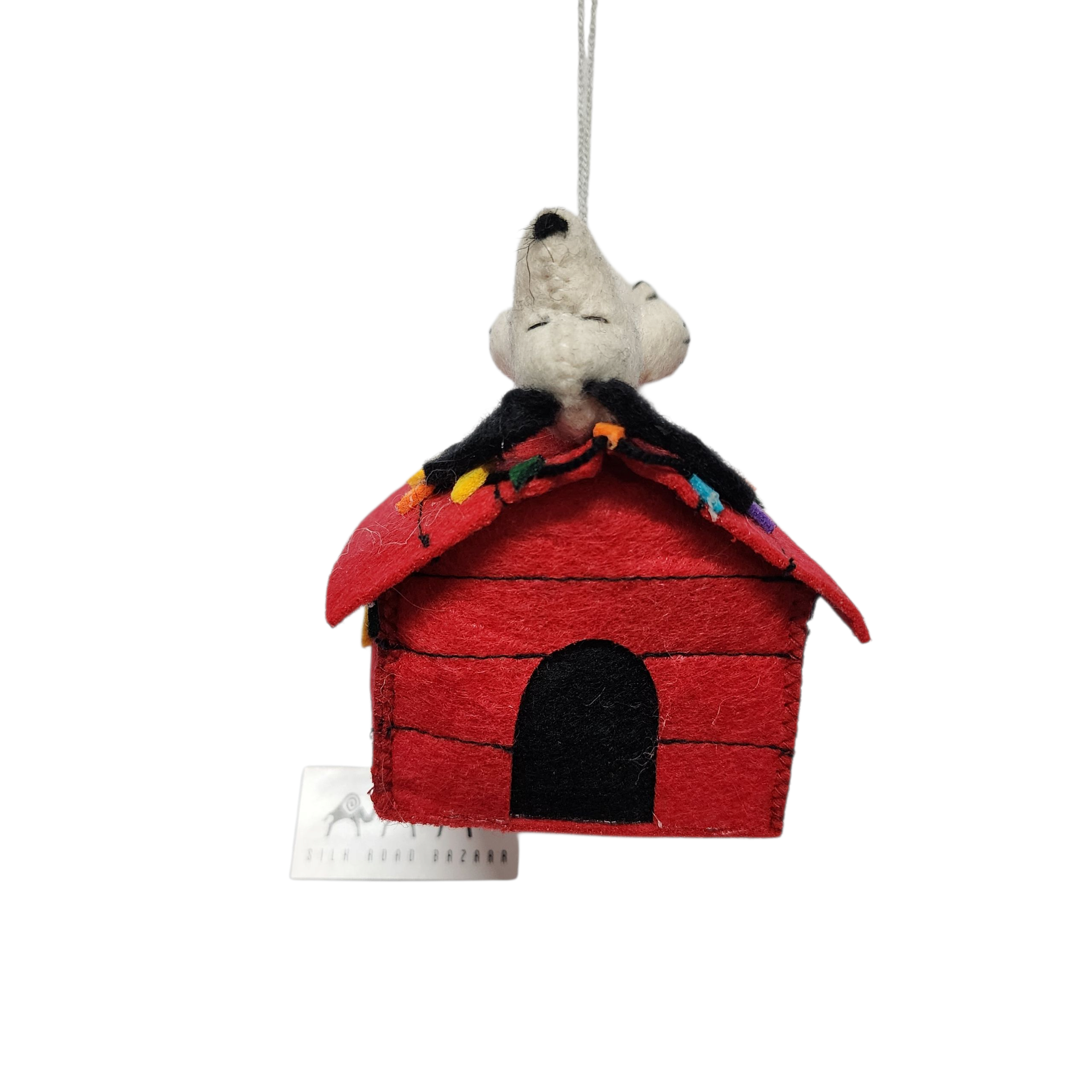 Christmas Snoopy Ornament | Handcrafted Felt Hanging Decor