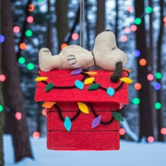 Christmas Snoopy Ornament | Handcrafted Felt Hanging Decor