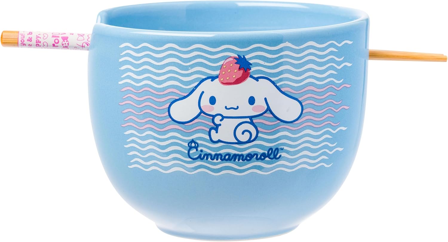 Cinnamoroll Strawberry Ramen Bowl with Chopsticks 20 oz | Hello Kitty