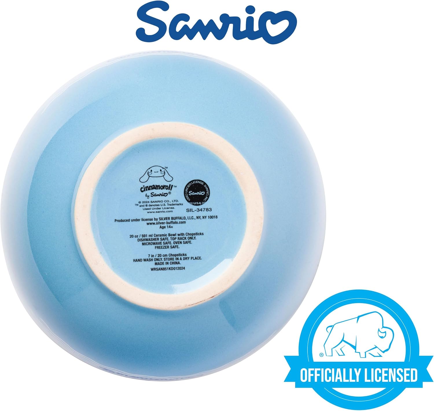 Cinnamoroll Strawberry Ramen Bowl with Chopsticks 20 oz | Hello Kitty