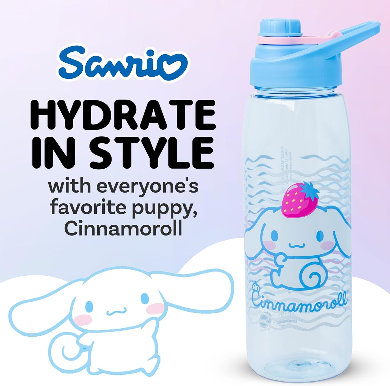 Cinnamoroll Strawberry Water Bottle 28 Oz | Hello Kitty