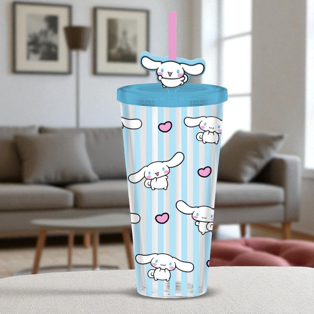 Cinnamoroll Stripe Pattern Plastic Cold Cup 24 Oz | Hello Kitty