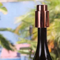 Cork Pops Vacuum Wine Stoppers, Metallic