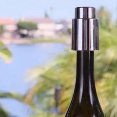 Cork Pops Vacuum Wine Stoppers, Metallic
