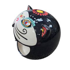Day of the Dead Sugar Cat Head Candy Bowl