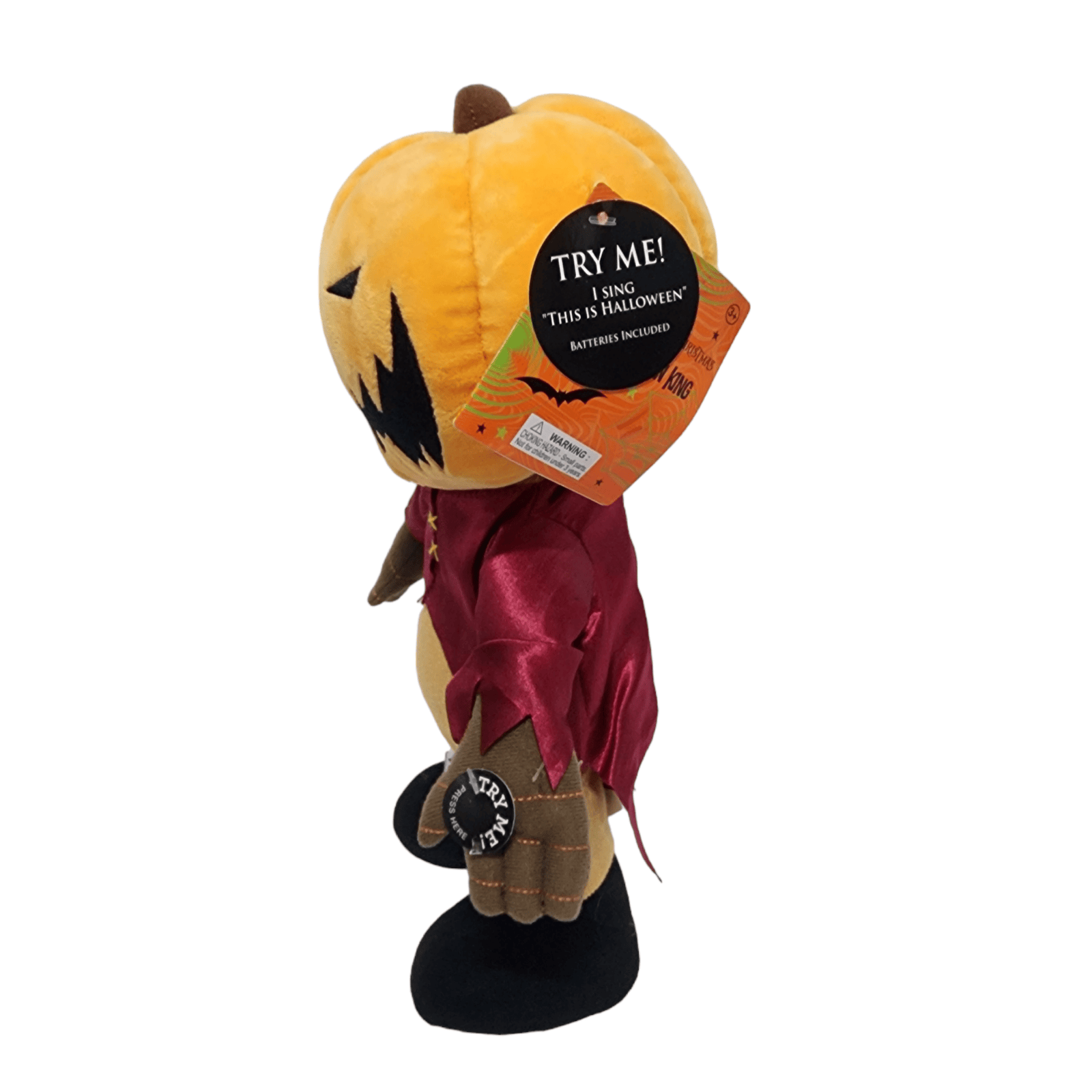 Disney Nightmare Before Christmas Animated Pumpkin King Greeter Dances Music